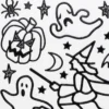 Sticker, Lackfolie, Halloween 1, schwarz