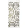 Sticker, Lackfolie, Hochzeitskutsche mit Ornamenten und Herzen, weiß