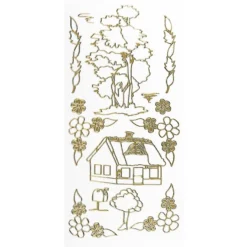 Sticker, Landschaften, gold