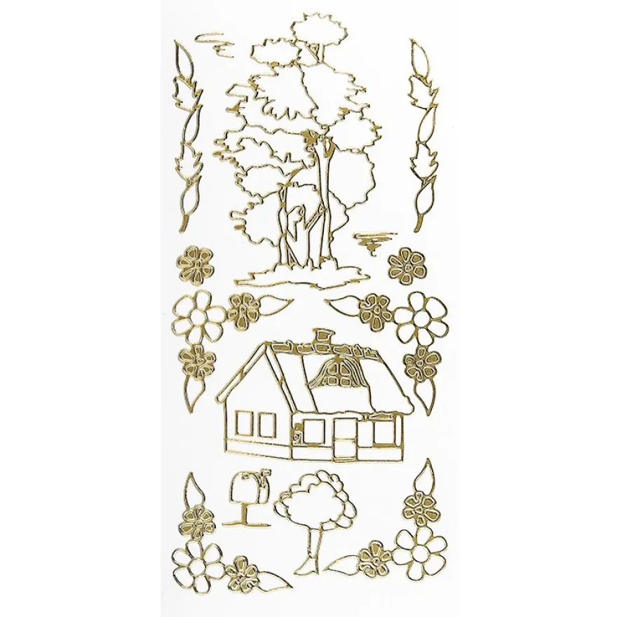 Sticker, Landschaften, gold