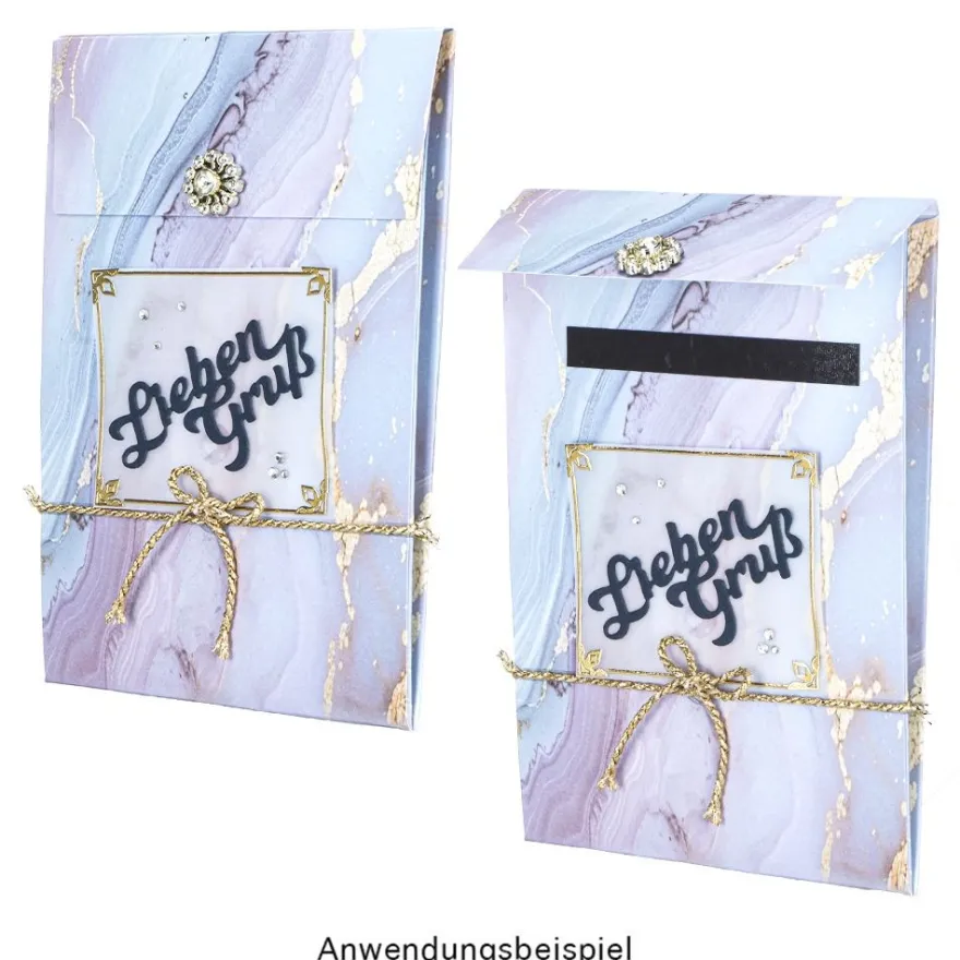 Sticker, Linien, Perlmuttfolie, gold