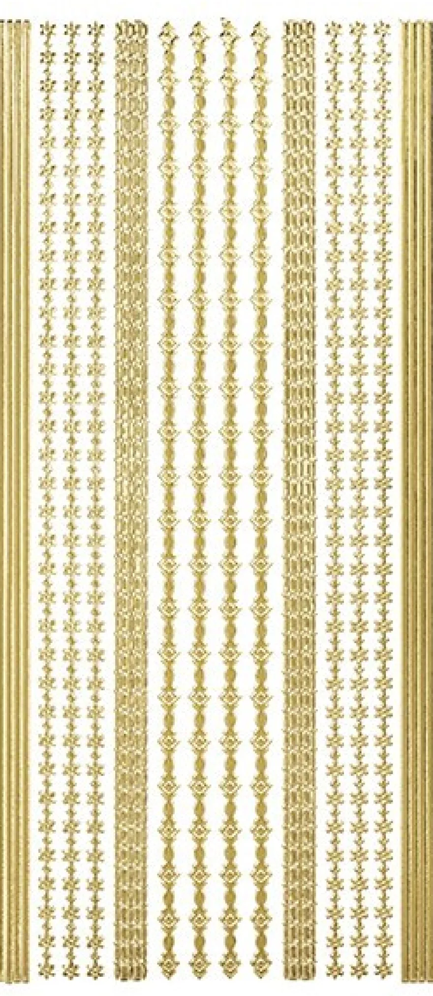 Sticker, Linien und Bordüren, gold