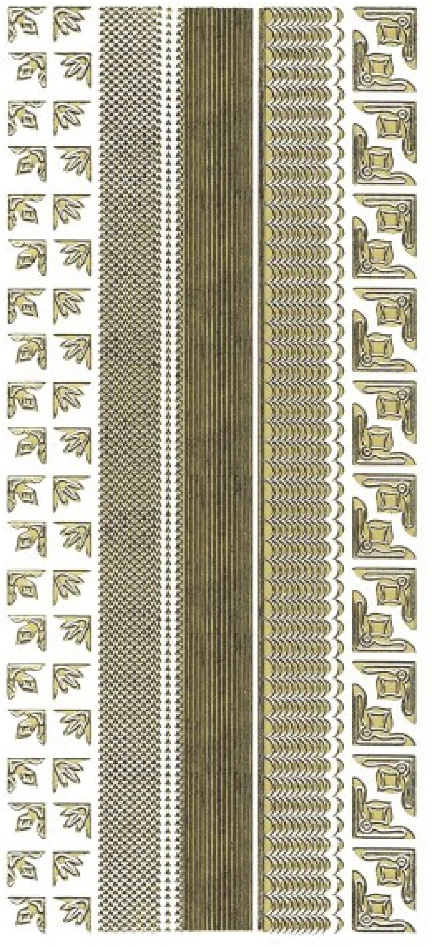 Sticker, Linien und Eck-Ornamente, gold