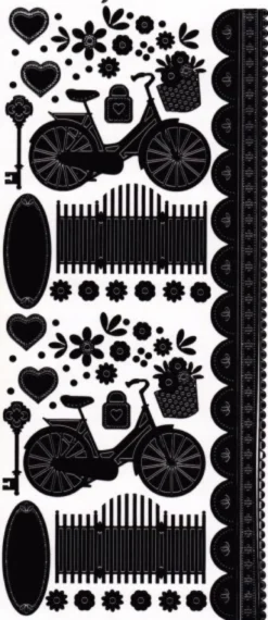 Sticker, "Marie Eve Bikes", Fahrrad, Lackfolie, schwarz