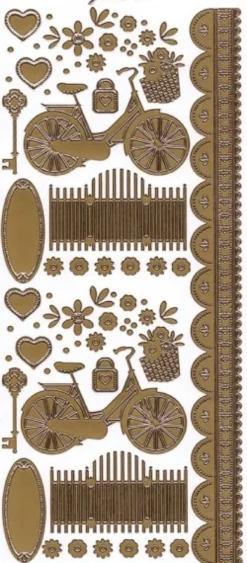 Sticker, "Marie Eve Bikes", Fahrrad, gold