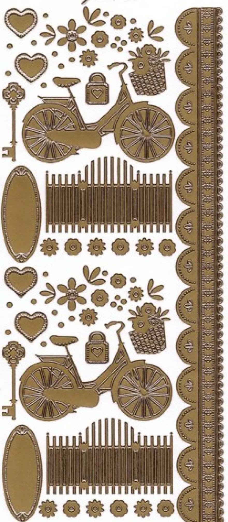 Sticker, "Marie Eve Bikes", Fahrrad, gold