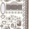 Sticker, "Marie Eve Bikes", Fahrrad, Perlmuttfolie, Goldkontur