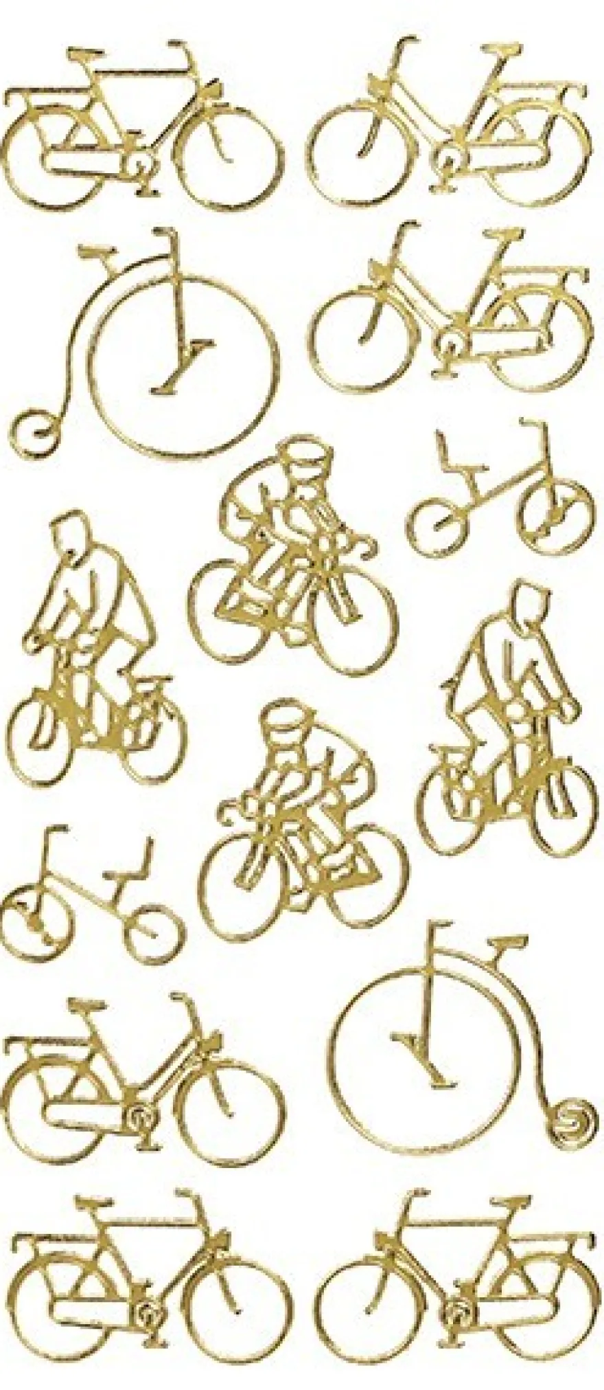 Sticker, Motiv Fahrrad, gold