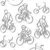 Sticker, Motiv Fahrrad, silber