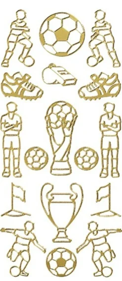 Sticker, Motiv Fußball, gold