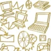 Sticker, Motiv PC, Foto etc., gold