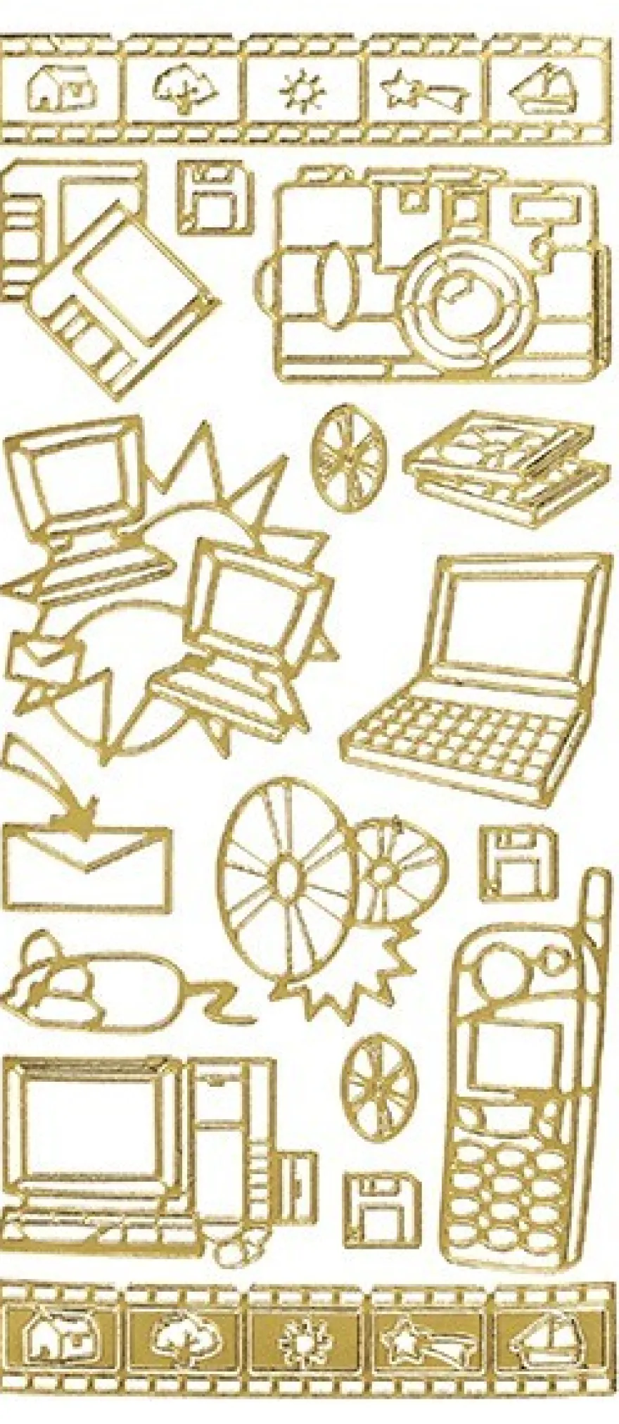 Sticker, Motiv PC, Foto etc., gold