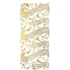 Sticker, Noten/Musik, Spiegelfolie, gold