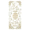 Sticker Ostermotiv Hase und Ei, gold