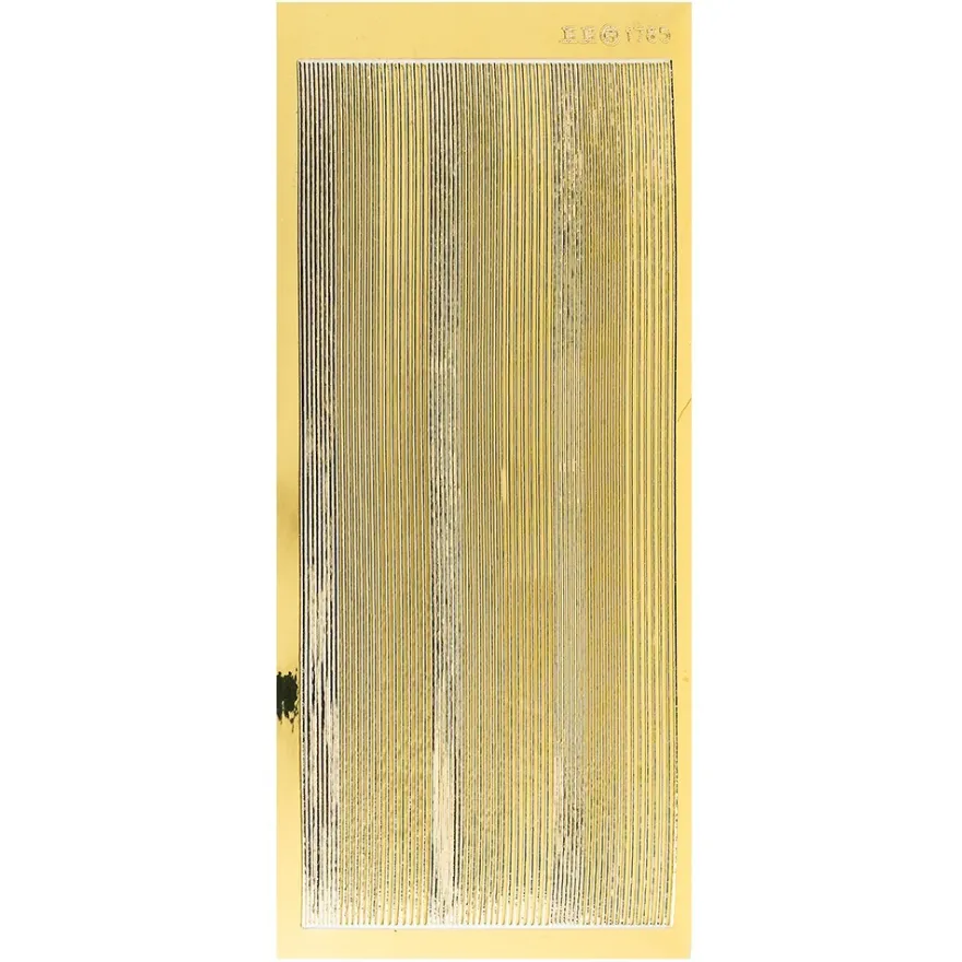 Sticker, schmale Linien, 3 Breiten, Spiegelfolie gold