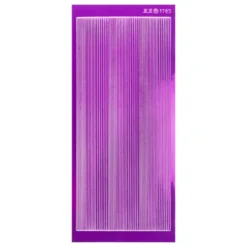Sticker, schmale Linien, in 3 Breiten, Spiegelfolie pink