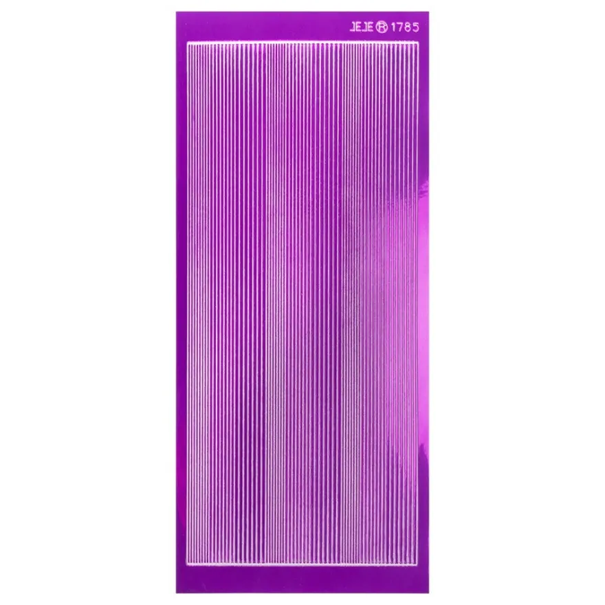 Sticker, schmale Linien, in 3 Breiten, Spiegelfolie pink