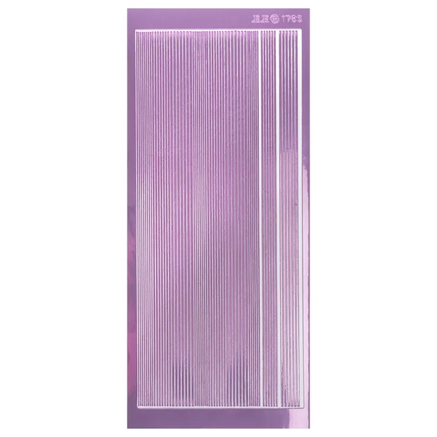 Sticker, schmale Linien, in 3 Breiten, Spiegelfolie rosé