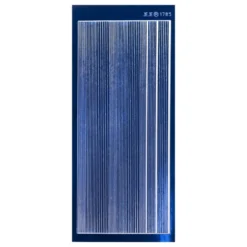 Sticker, schmale Linien, in 3 Breiten, Spiegelfolie blau