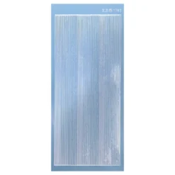 Sticker, schmale Linien, in 3 Breiten, Spiegelfolie hellblau