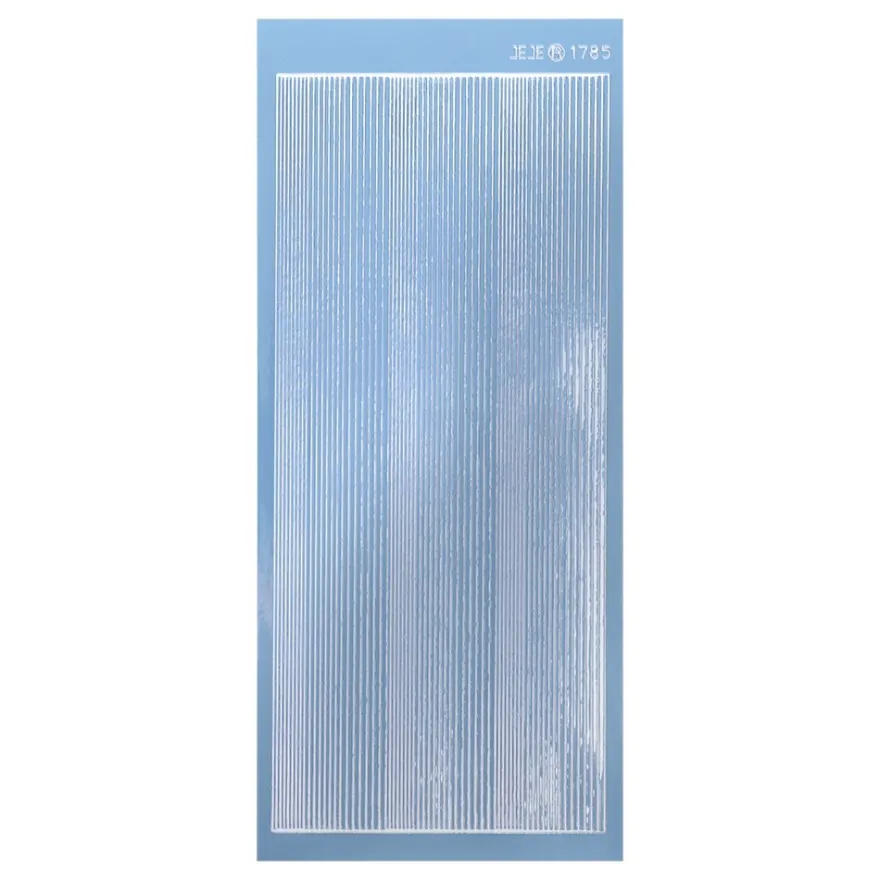 Sticker, schmale Linien, in 3 Breiten, Spiegelfolie hellblau