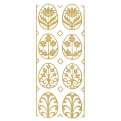 Sticker Schmuck-Ostereier, gold