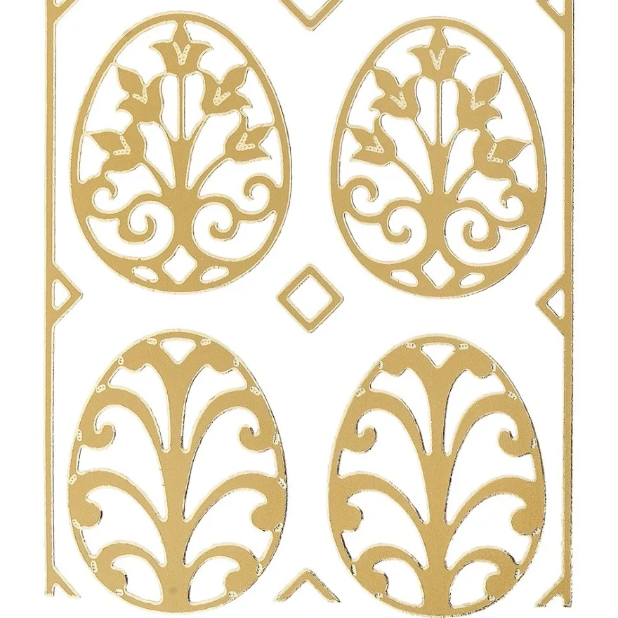 Sticker Schmuck-Ostereier, gold