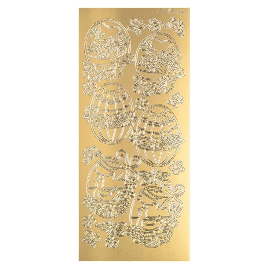 Sticker Schmuck-Ostereier, gold