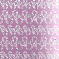 Sticker, Schnuller, Spiegelfolie, rosa