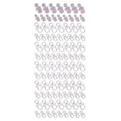 Sticker, Schnuller, Spiegelfolie, rosa