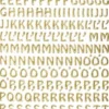 Sticker, Schrift, ABC Großbuchstaben, gold