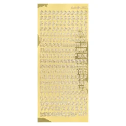Sticker, Schrift, ABC Großbuchstaben, Spiegelfolie, gold
