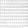 Sticker, Schrift, abc, Kleinbuchstaben, silber