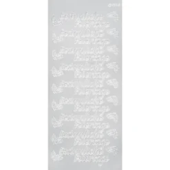 Sticker, Schrift, Besinnliche Feiertage, Perlmuttfolie, silber