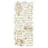 Sticker, Schriften, "Kopf hoch/Gute Besserung", uvm., Perlmuttfolie, gold