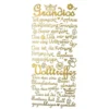 Sticker, Schriften, "Super/Applaus", uvm., Perlmuttfolie, gold