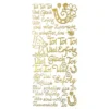 Sticker, Schriften, "Viel Glück/Erfolg", uvm., Spiegelfolie, gold
