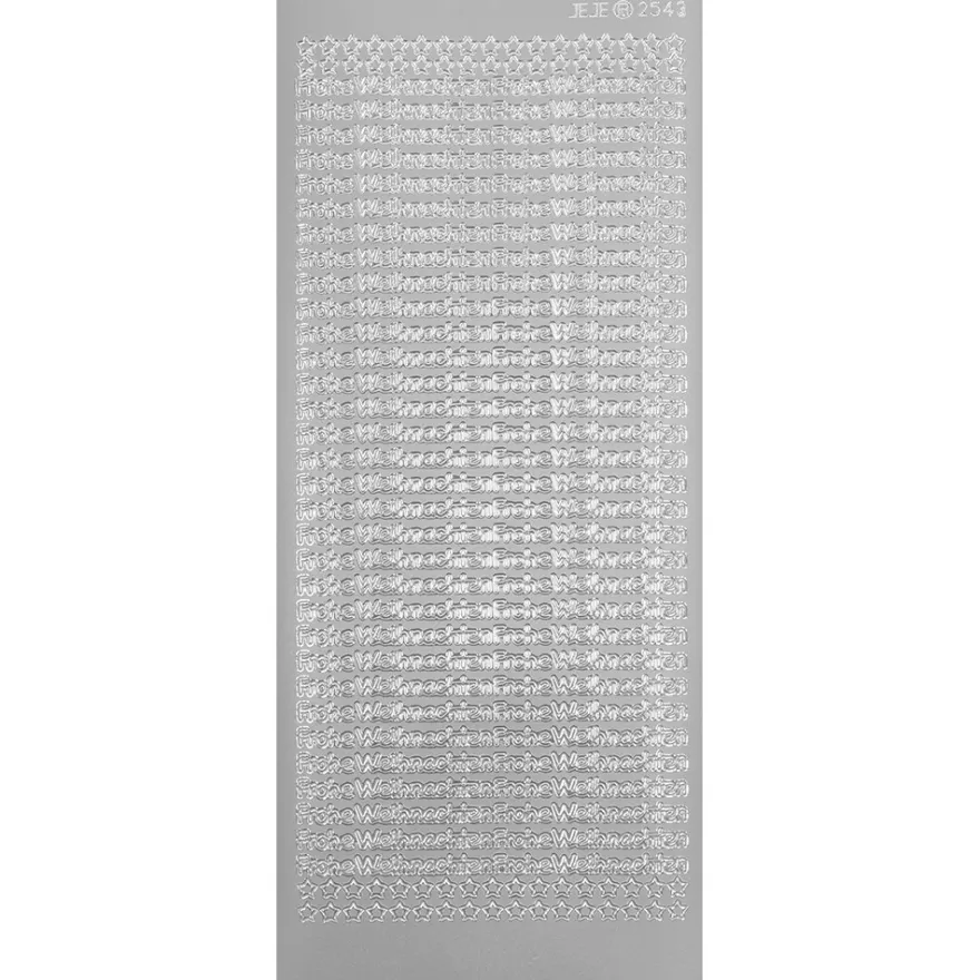 Sticker, Schrift, Frohe Weihnachten, silber