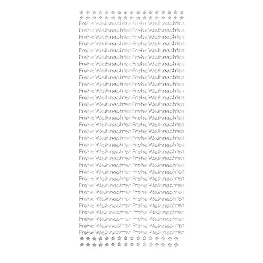 Sticker, Schrift, Frohe Weihnachten, silber