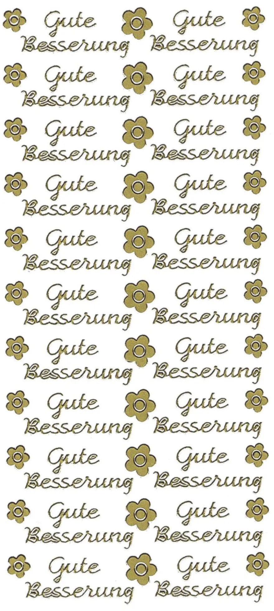Sticker, Schrift, Gute Besserung, gold