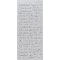 Sticker, Schrift, Guten Rutsch ins neue Jahr, Spiegelfolie, silber