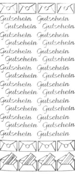 Sticker, Schrift, Gutschein in silber