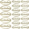 Sticker, Schrift Handarbeit, gold