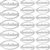 Sticker, Schrift Handarbeit, silber