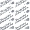 Sticker, Schrift, Herzliche Anteilnahme, silber