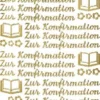 Sticker, Schrift, Konfirmation, gold