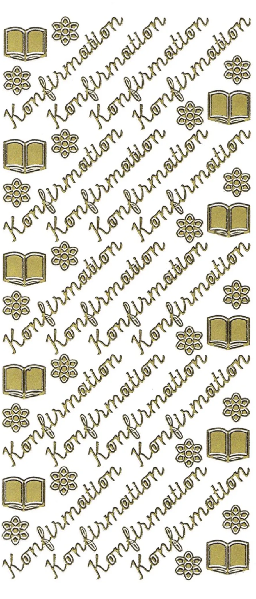 Sticker, Schrift, Konfirmation, gold