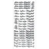 Sticker, Schrift, Mein/Unser tiefstes Mitgefühl, schwarz