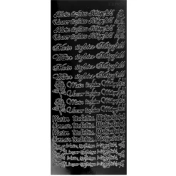 Sticker, Schrift, Mein/Unser tiefstes Mitgefühl, schwarz