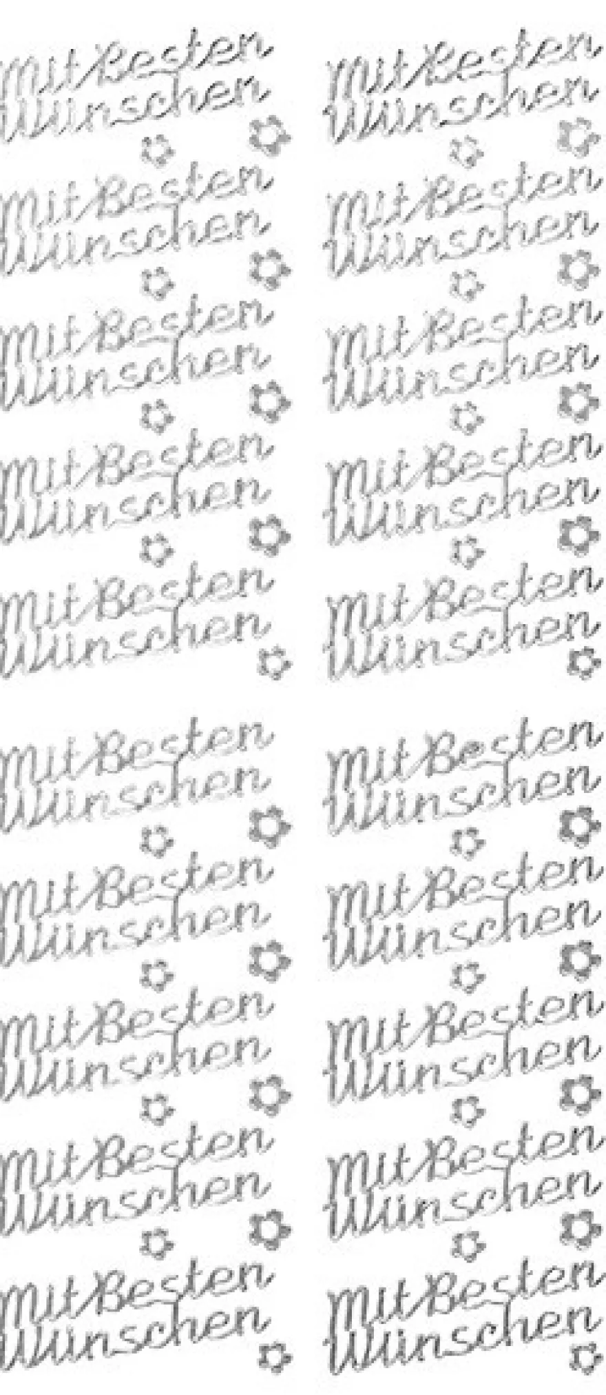 Sticker, Schrift, Mit Besten Wünschen, silber